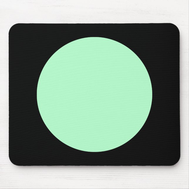 Circle - Ghost Green and Black Mouse Pad (Front)
