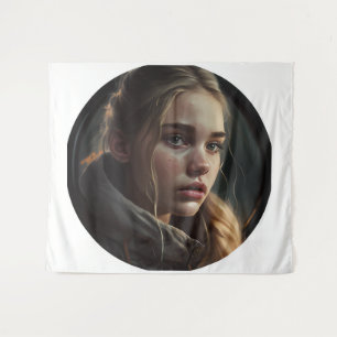 Circle girl tapestry