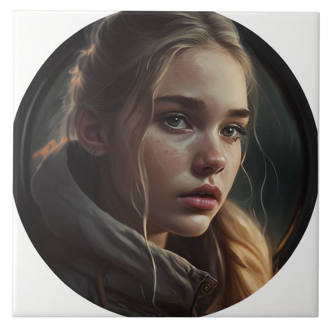 Circle girl tile (Front)