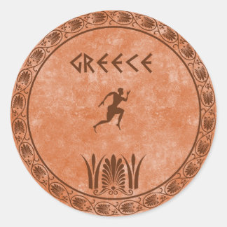 circle Greek design Classic Round Sticker