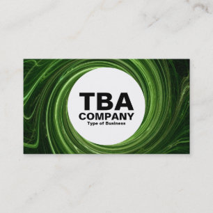 Circle - Green Swirl Business Card
