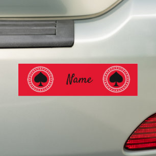 Circle Hearts Black Spades Thunder_Cove Bumper Sticker