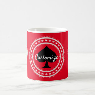Circle Hearts Black Spades Thunder_Cove  Coffee Mug