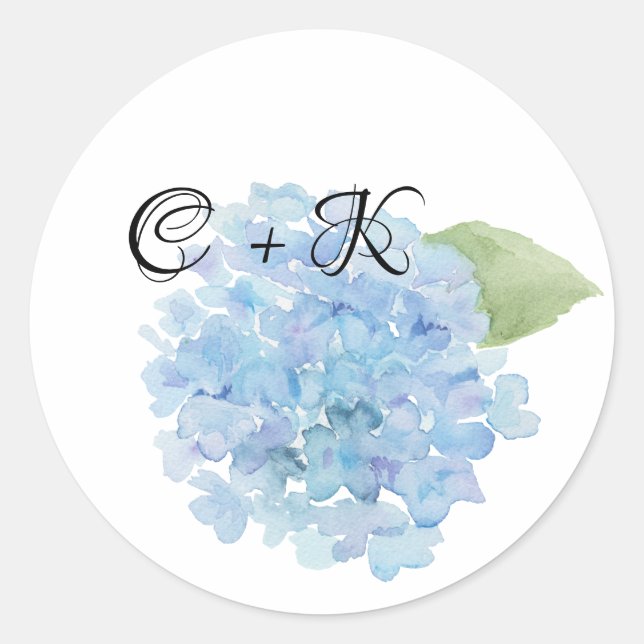 Circle Hydrangea Sticker (Front)