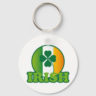 Circle Irish Flag St. Patrick's Design Keychain
