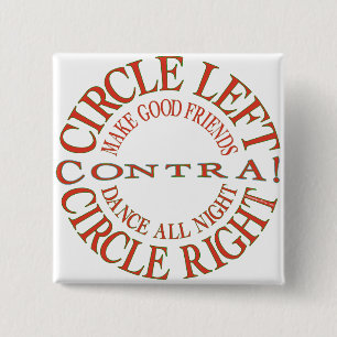 Circle Left, Circle Right 2 Inch Square Button