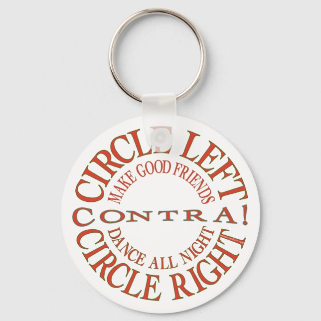 Circle Left, Circle Right Keychain (Front)