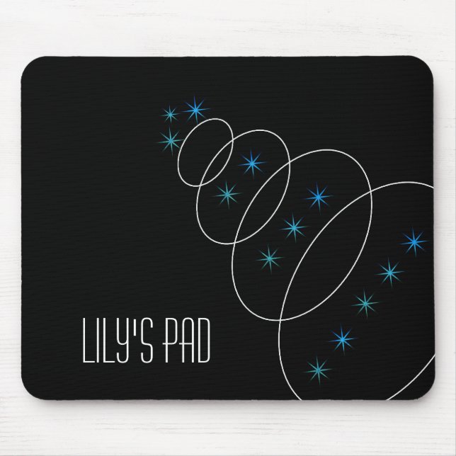 Circle Line and Stars Mouse Pad (Front)