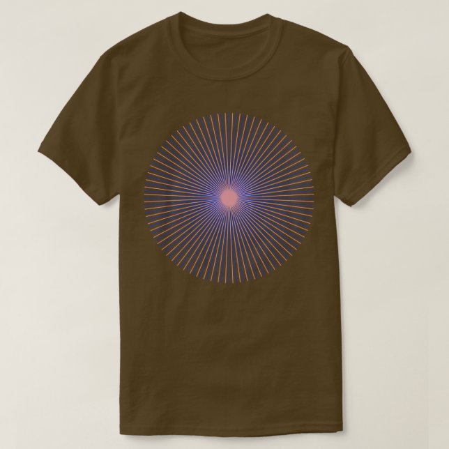 Circle Lines Visual Effect 1 T-Shirt (Design Front)
