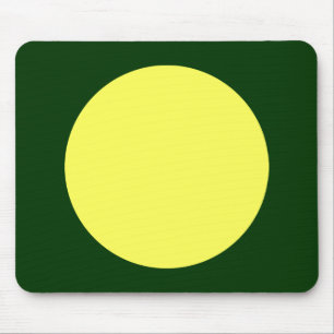 Circle - Lt Yellow and Dk Green Mouse Pad