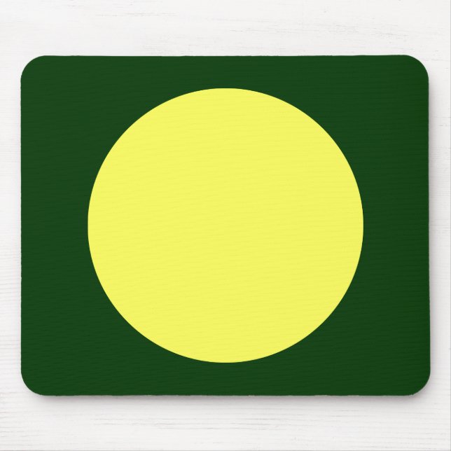 Circle - Lt Yellow and Dk Green Mouse Pad (Front)