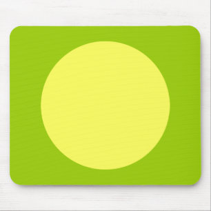 Circle - Lt Yellow and Martian Green Mouse Pad