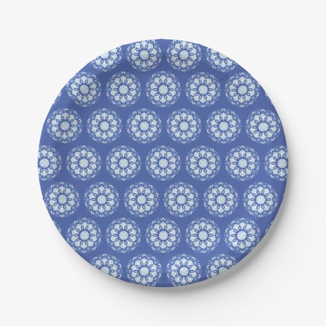Circle Mandala Pattern   Paper Plate (Front)