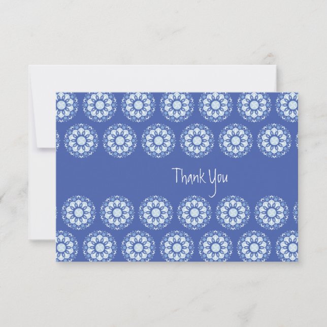 Circle Mandala Pattern   Thank You Card (Front)
