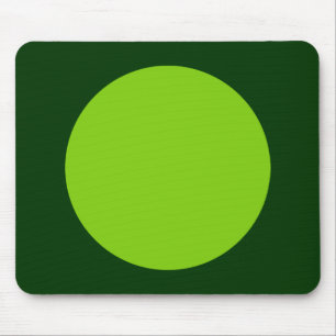 Circle - Martian Green and Dk Green Mouse Pad