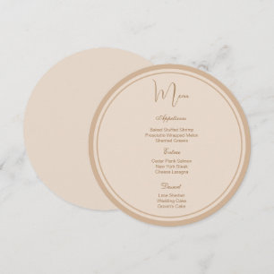 Circle Menu Card