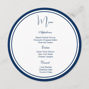 Circle Menu Card
