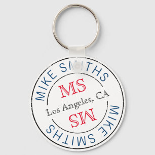 circle monogram, a stylish keychain