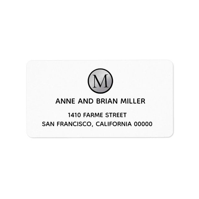 circle monogram bride & groom wedding white label (Front)