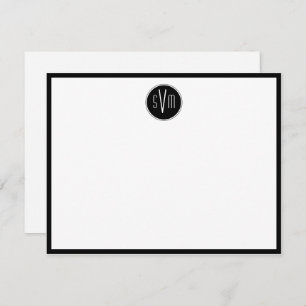 Circle Monogram Personalized  Card