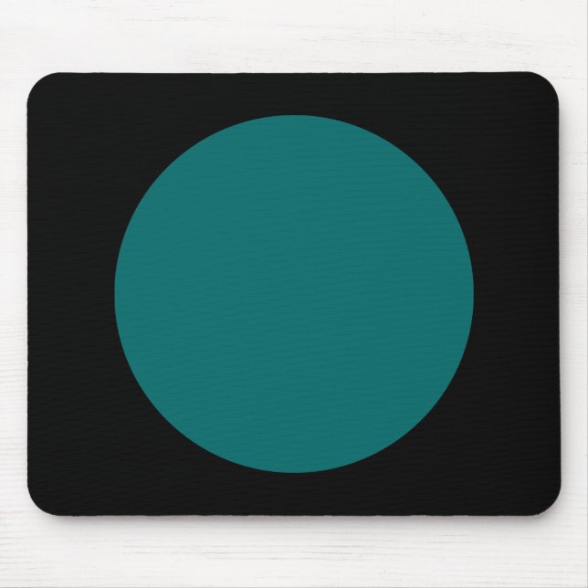 Circle - Moss Green and Black Mouse Pad (Front)