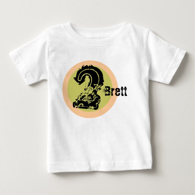 Circle Name and Age 2nd Birthday Tshirt (Front)