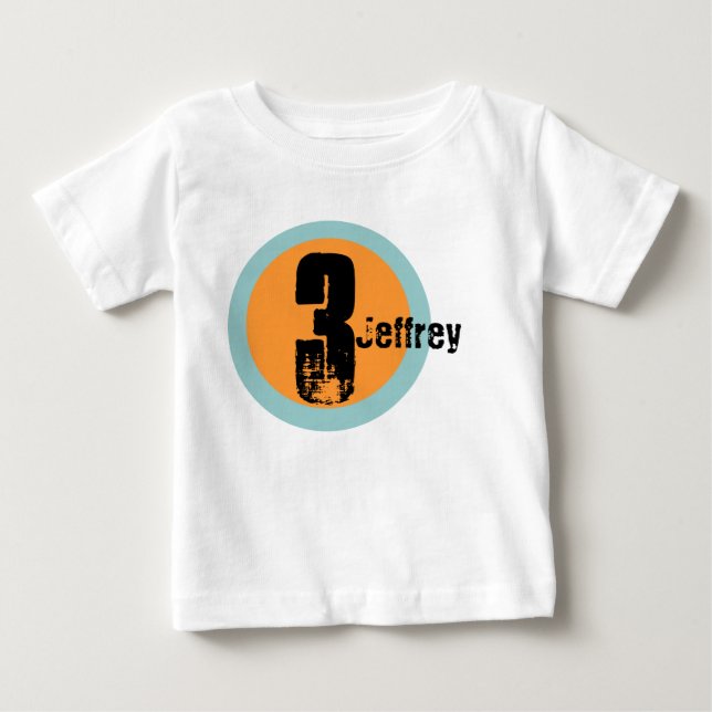 Circle Name and Age 3rd Birthday Tshirt (Front)