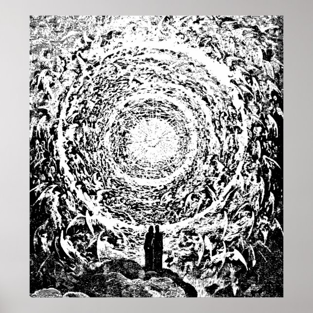 Circle of Angels Dante's Paradise Illustration Poster (Front)