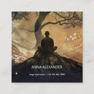Circle of Becoming   Symbolic Spiritual Design Square Business Card