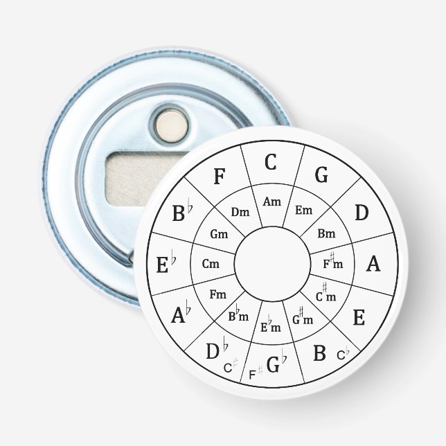 Circle of Fifths Bottle Opener (Front)