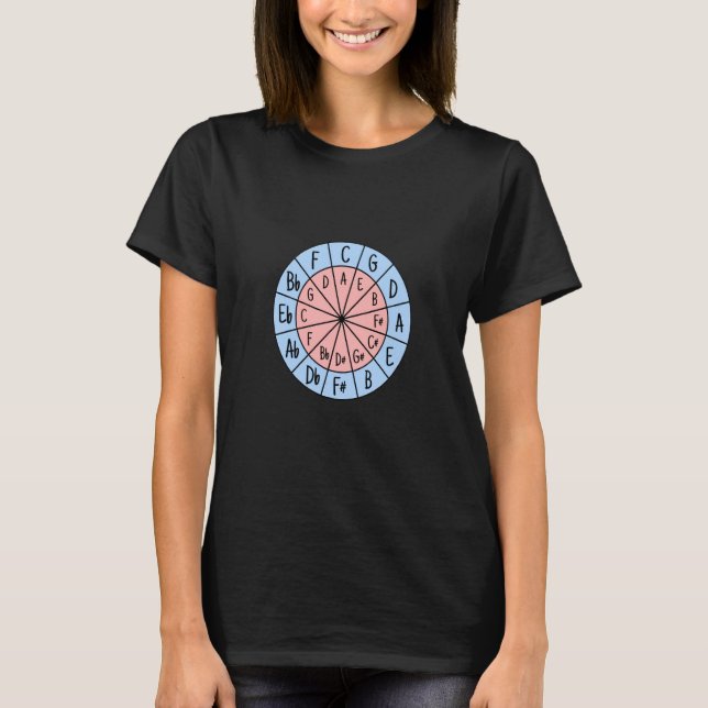 Circle Of Fifths Music Nerd T-Shirt (Front)