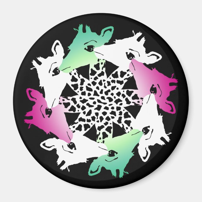 circle of giraffes magnet (Front)