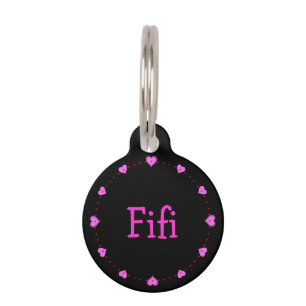 Circle of Hearts Design Pet Tag