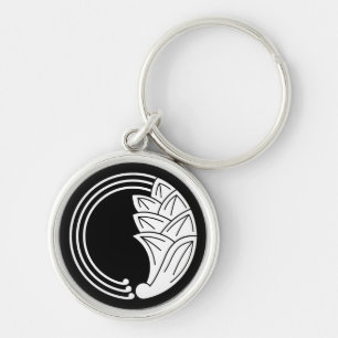 Circle of japanese ginger with vines keychain