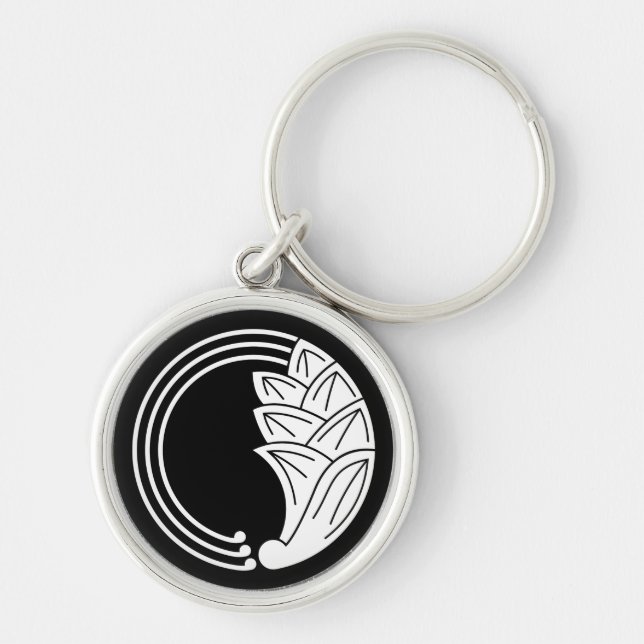 Circle of japanese ginger with vines keychain (Front)