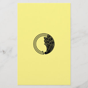 Circle of japanese ginger with vines stationery