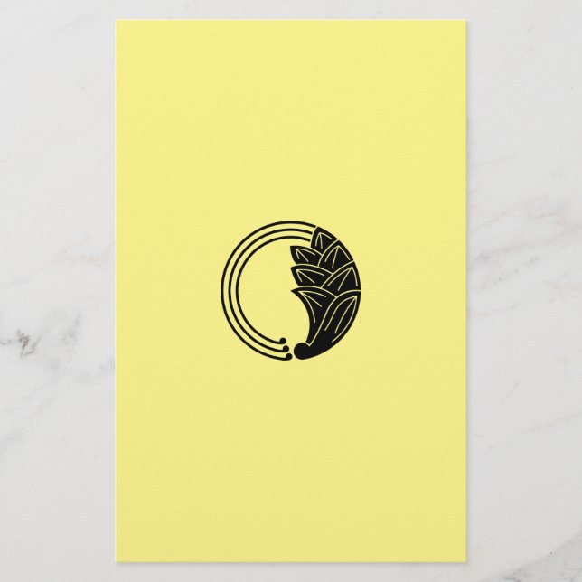Circle of japanese ginger with vines stationery (Front)