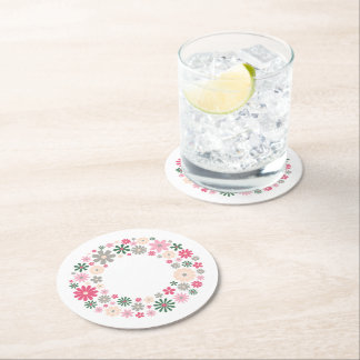 Circle of Joy Round Paper Coaster