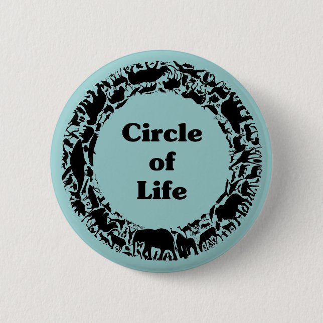 Circle of life 2 inch round button (Front)