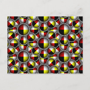 Circle of Life Black background Postcard