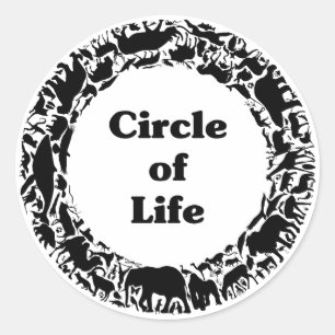 Circle of life classic round sticker