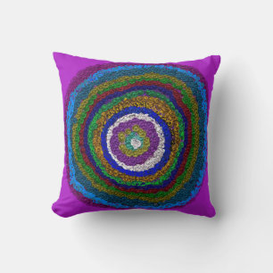 Circle of Life Multicolor Throw Pillow
