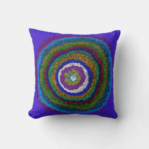 Circle of Life Multicolor Throw Pillow