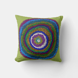 Circle of Life Multicolor Throw Pillow
