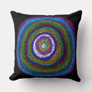 Circle of Life Multicolor Throw Pillow