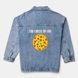 Circle Of Life Pizza Pizza Slice Fast Food Italia Denim Jacket