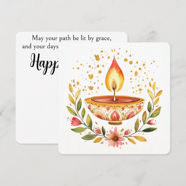 Circle of Light, Diwali Holiday Card (Front/Back)