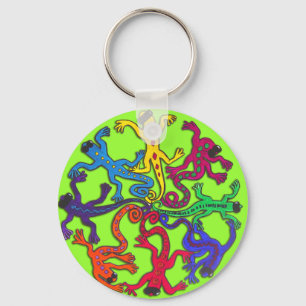 Circle of Lizards Keychain