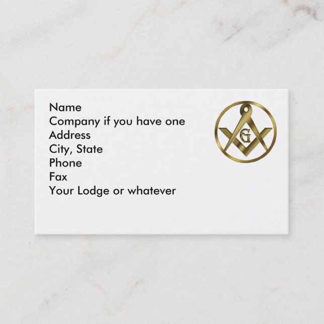 Circle of Masons Business Card (Front)