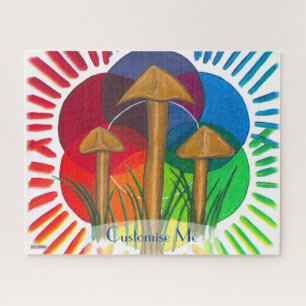 Circle of Mushrooms - Acrylic Painting Jigsaw Puzzle